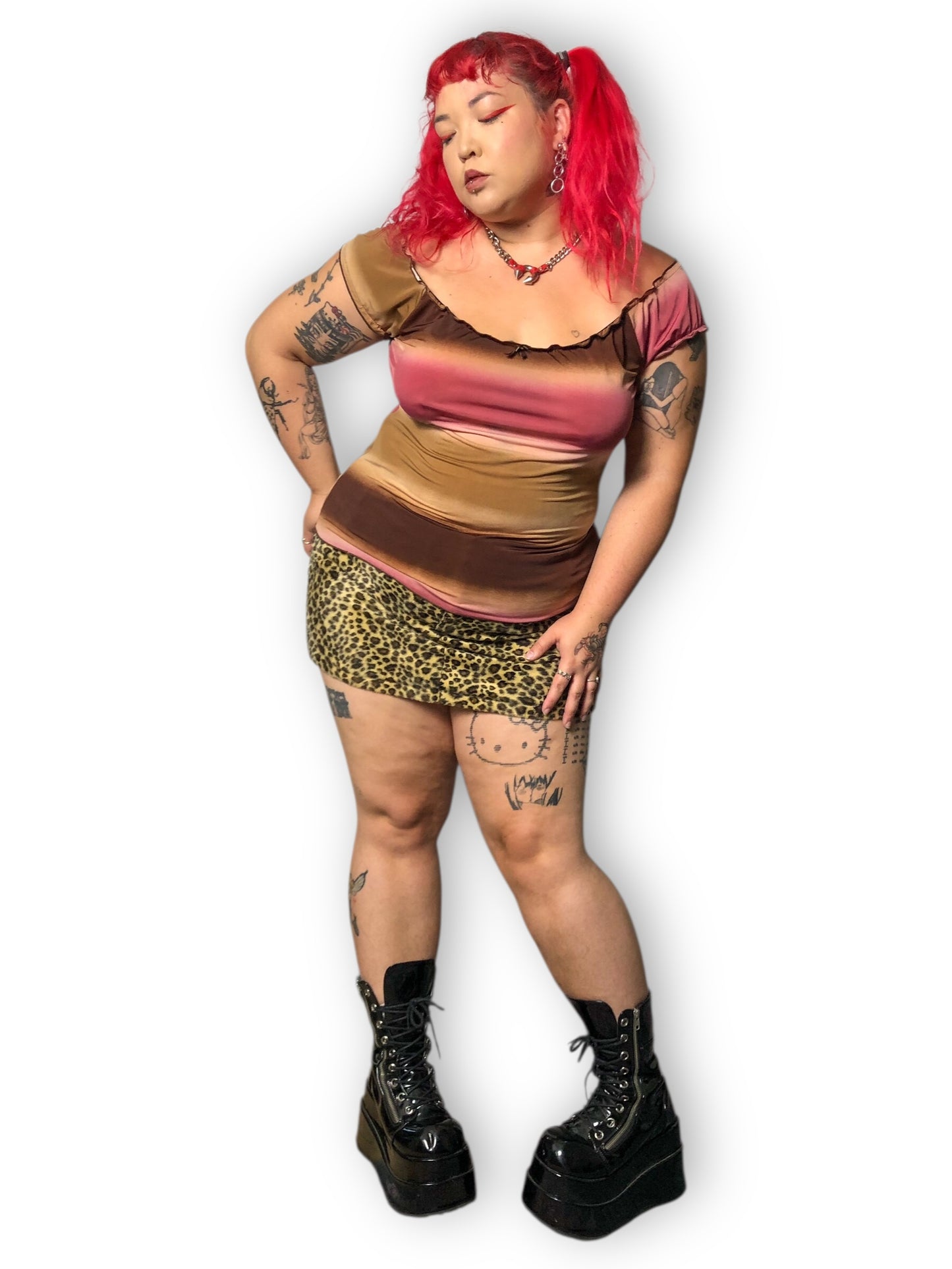 90’s Talent Ombré Striped Top (2X)