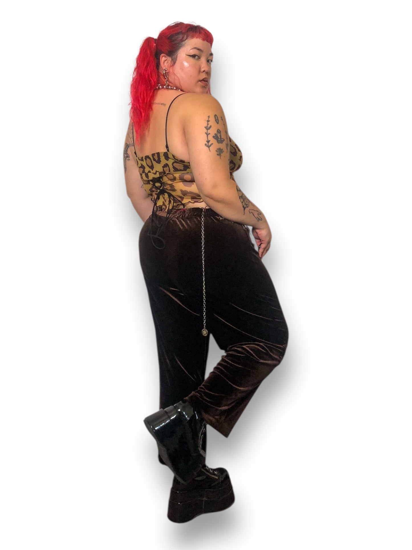 Y2K Dressbarn Brown Velvet Pants (2X/3X)