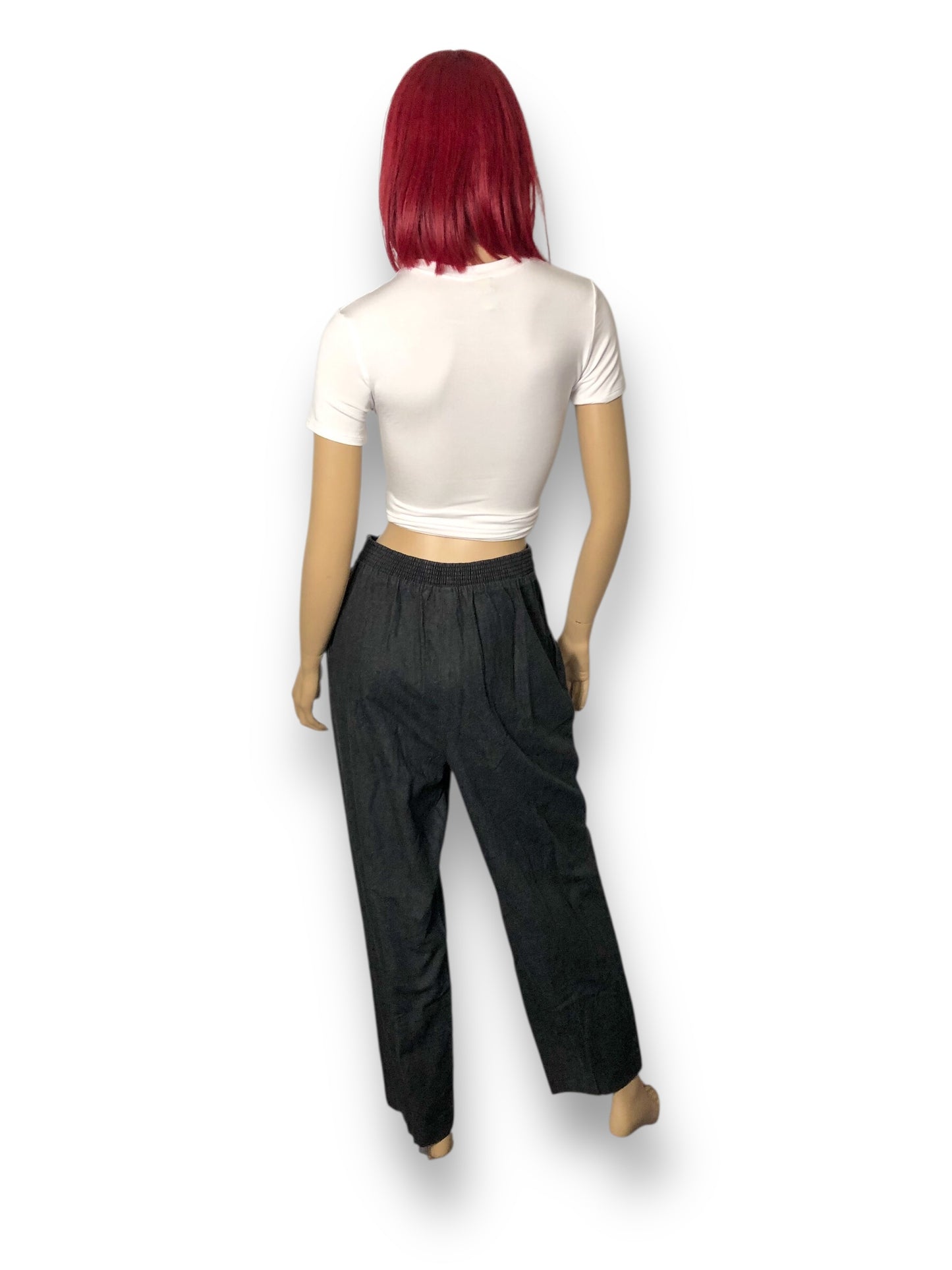 80’s/90’s Lorch Black Pleated Trousers (L/XL)
