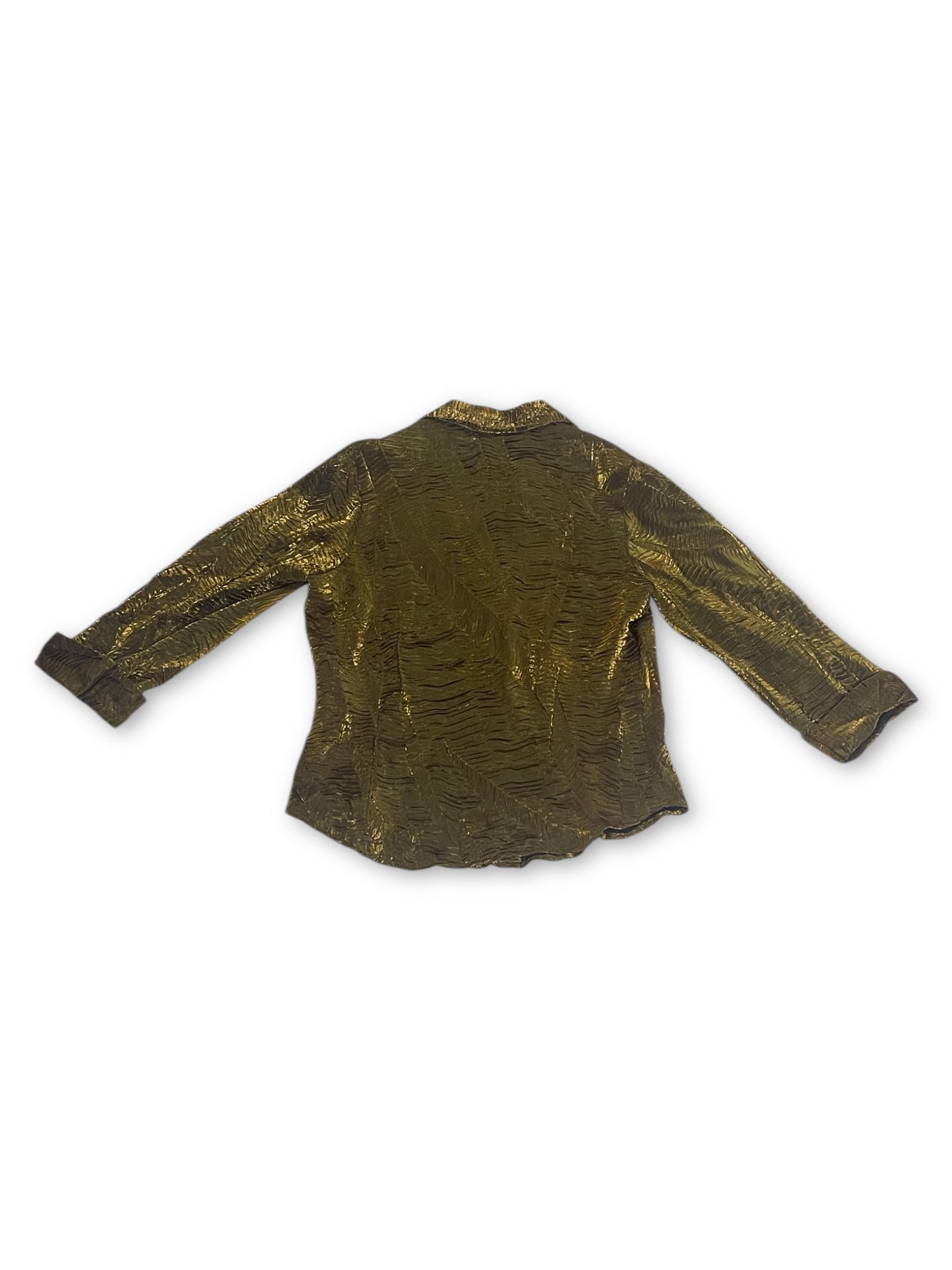 90’s Shiny Pleated Party Blouse (L)