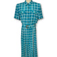80’s Retro Plaid Secretary Dress (L/XL)