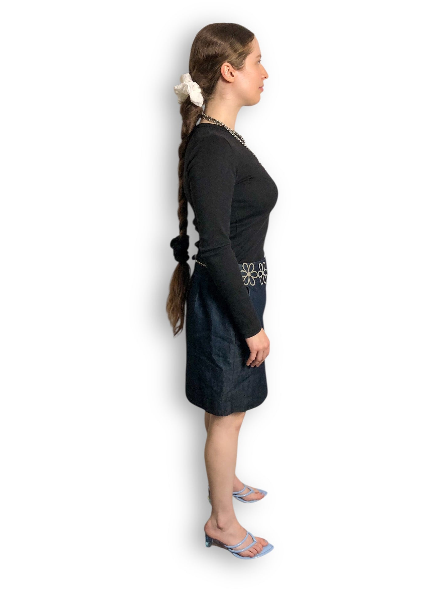 90’s/Y2K Kenneth Cole Dark Wash Denim Skirt (L)