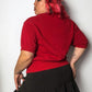 80’s Rejoice! Red Knit Shirt (2X)