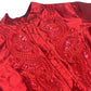 Y2K Chico’s Shiny Ruby Red Blouse (L)