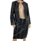 90’s Valerie Stevens Brown Leather Jacket + Pencil Skirt 2-Piece Set (L)