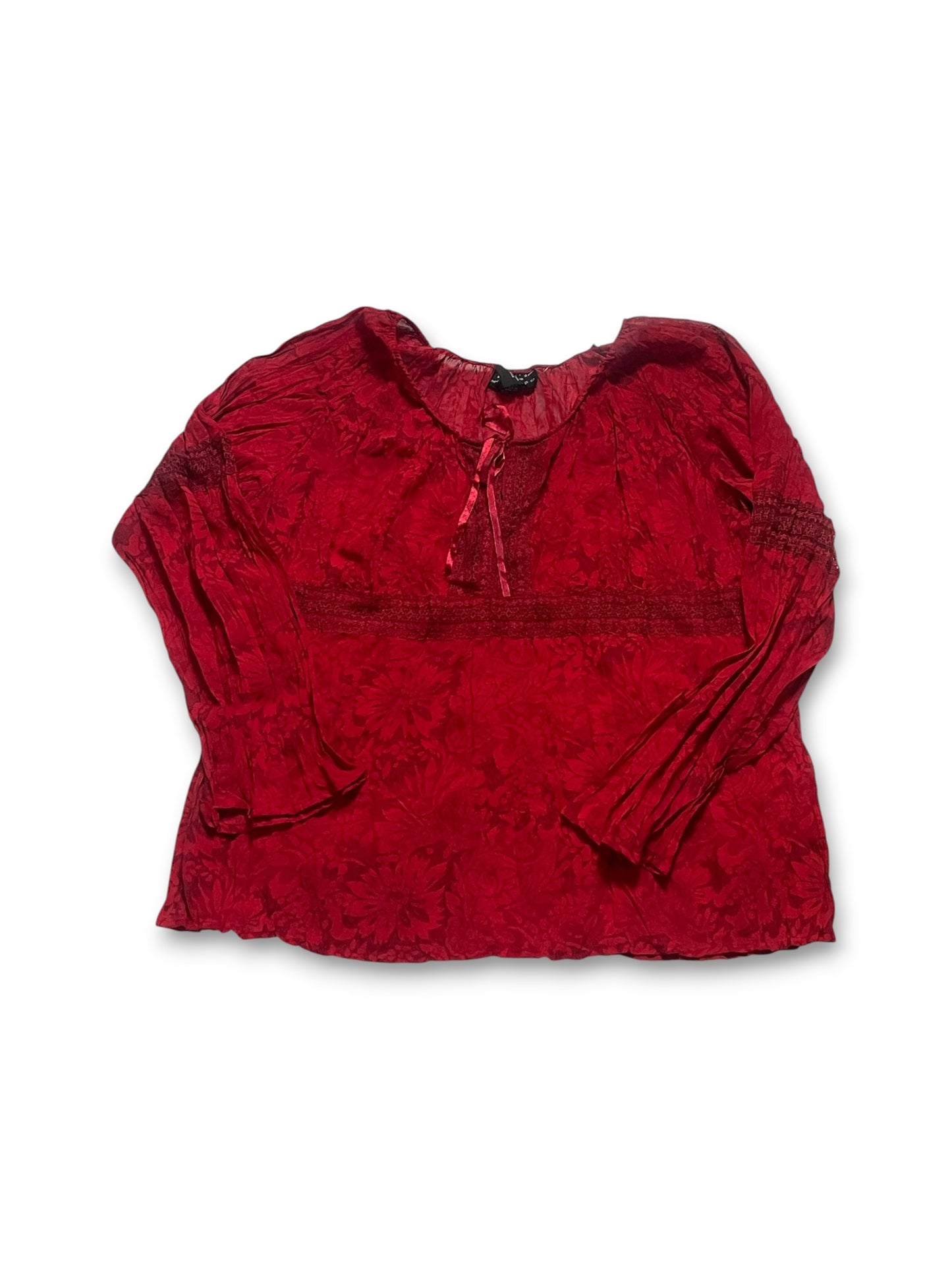 90’s/Y2K Floral Sheer Blouse (M)