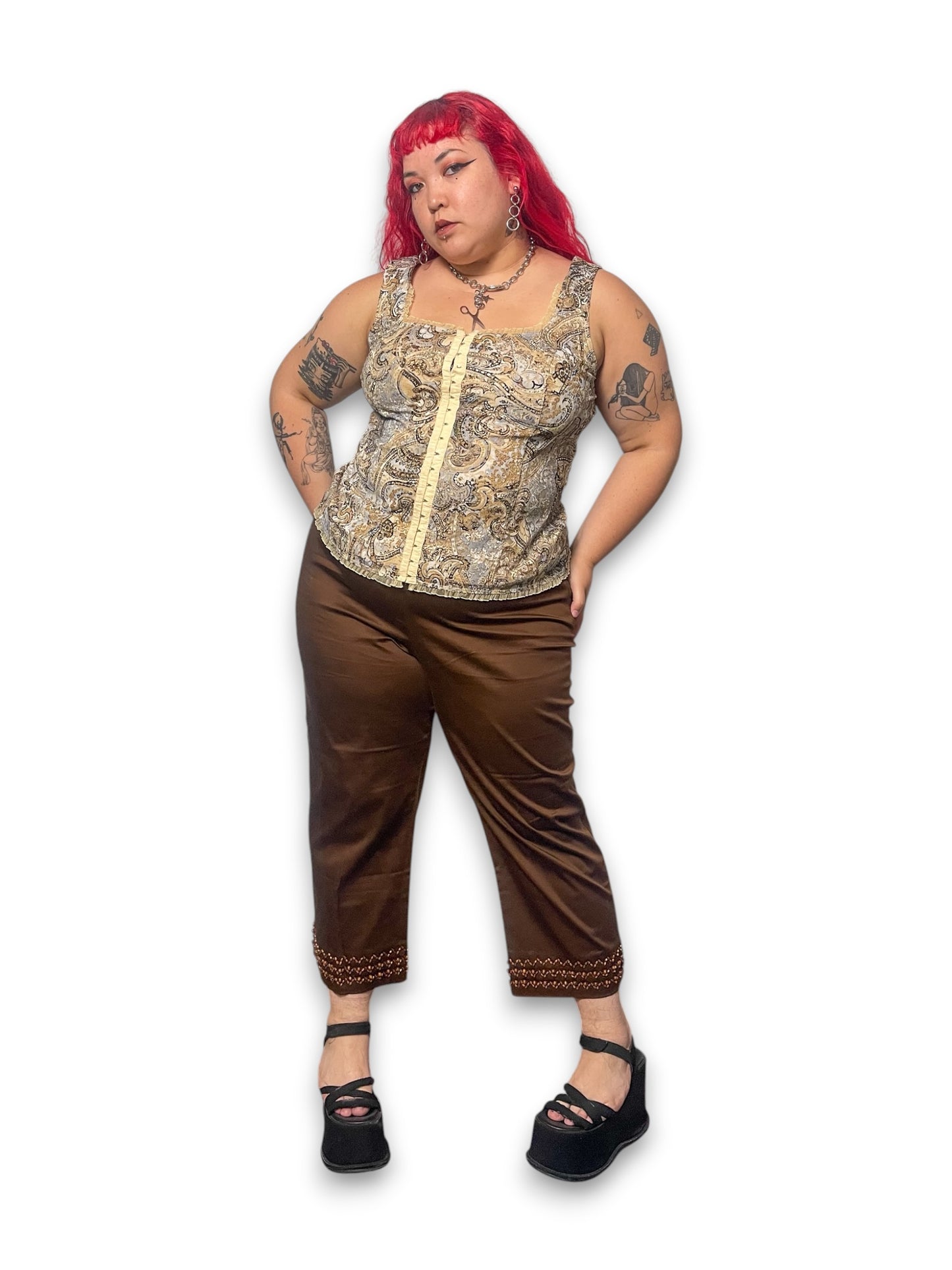90’s Boho Capri Pants (2X)