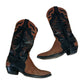 80’s/90’s Tony Lama Black and Brown Cowboy Boots (5.5)