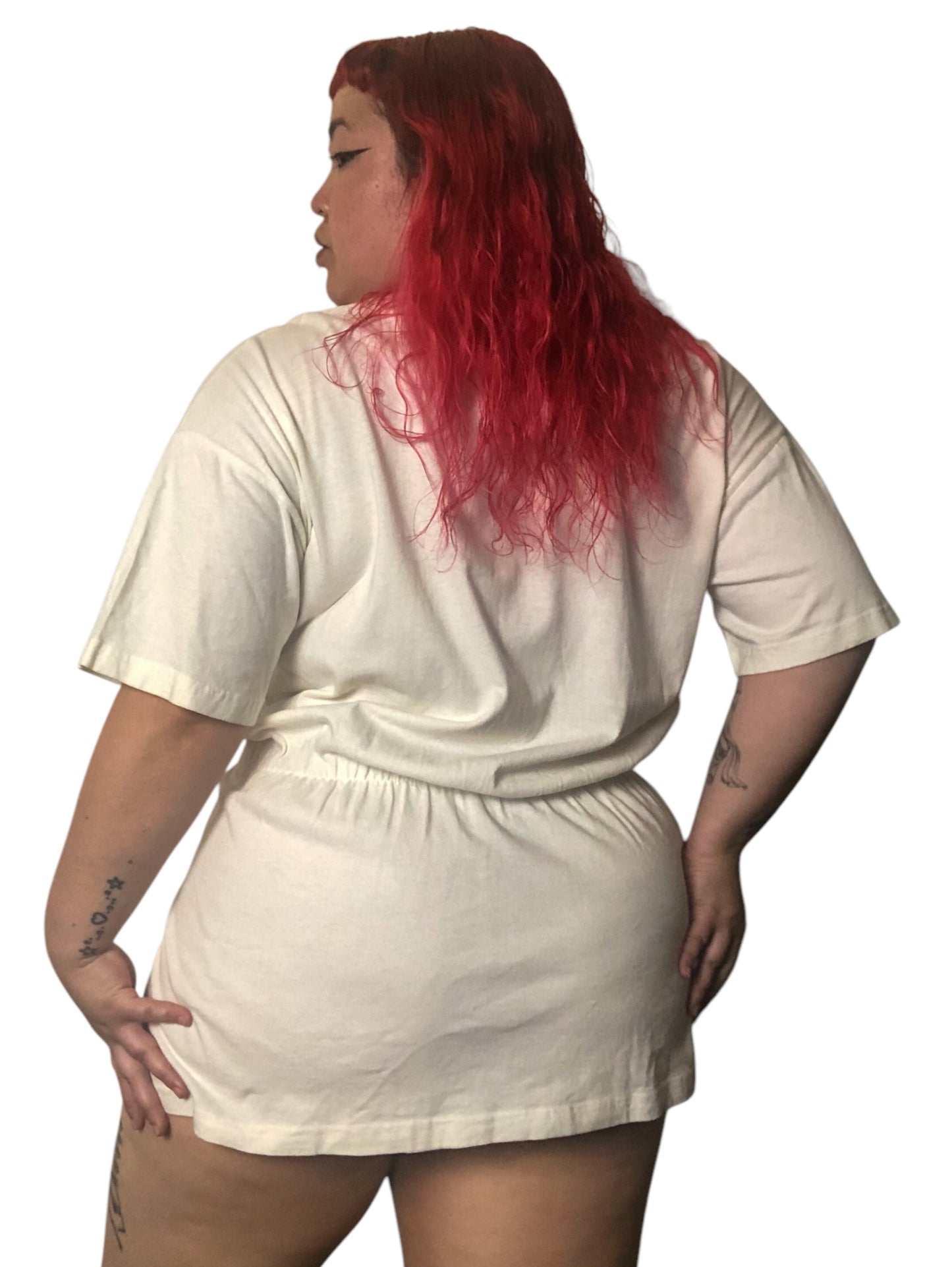 80’s Sun Bound White T-Shirt Mini Dress (M/L/XL)