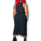 90’s/Y2K Cottonfields Black Midi Skirt (XL/2X/3X)