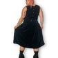 60’s/70’s Bechamel Black Velvet Midi Dress (XL)