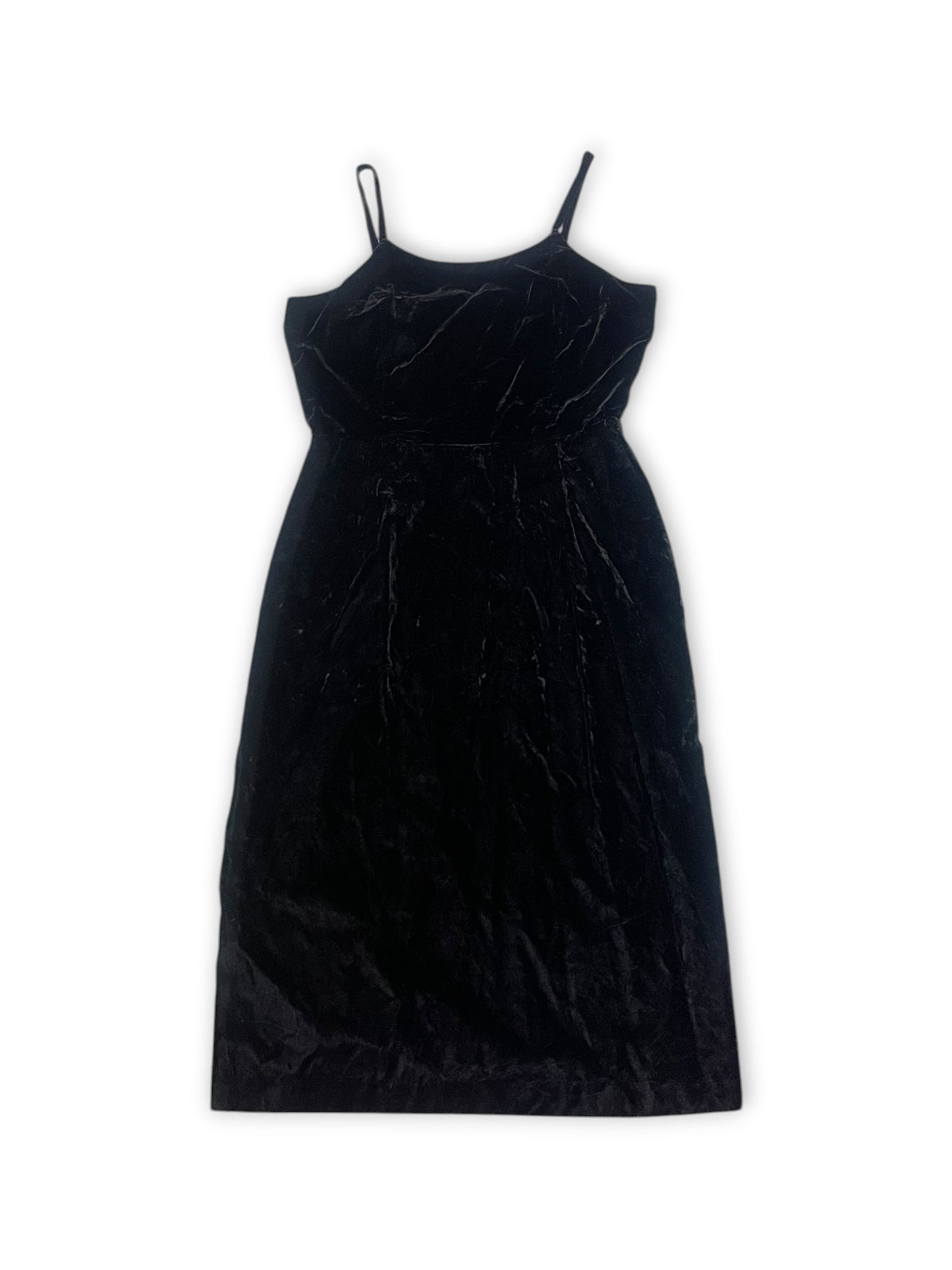 90’s Goth Velvet Midi Dress (XL)