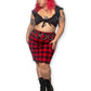 Gingham Plaid Bodycon Skirt (2X/3X/4X)
