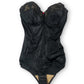 70’s Flexees Black Satin Bustier Bodysuit (38D)