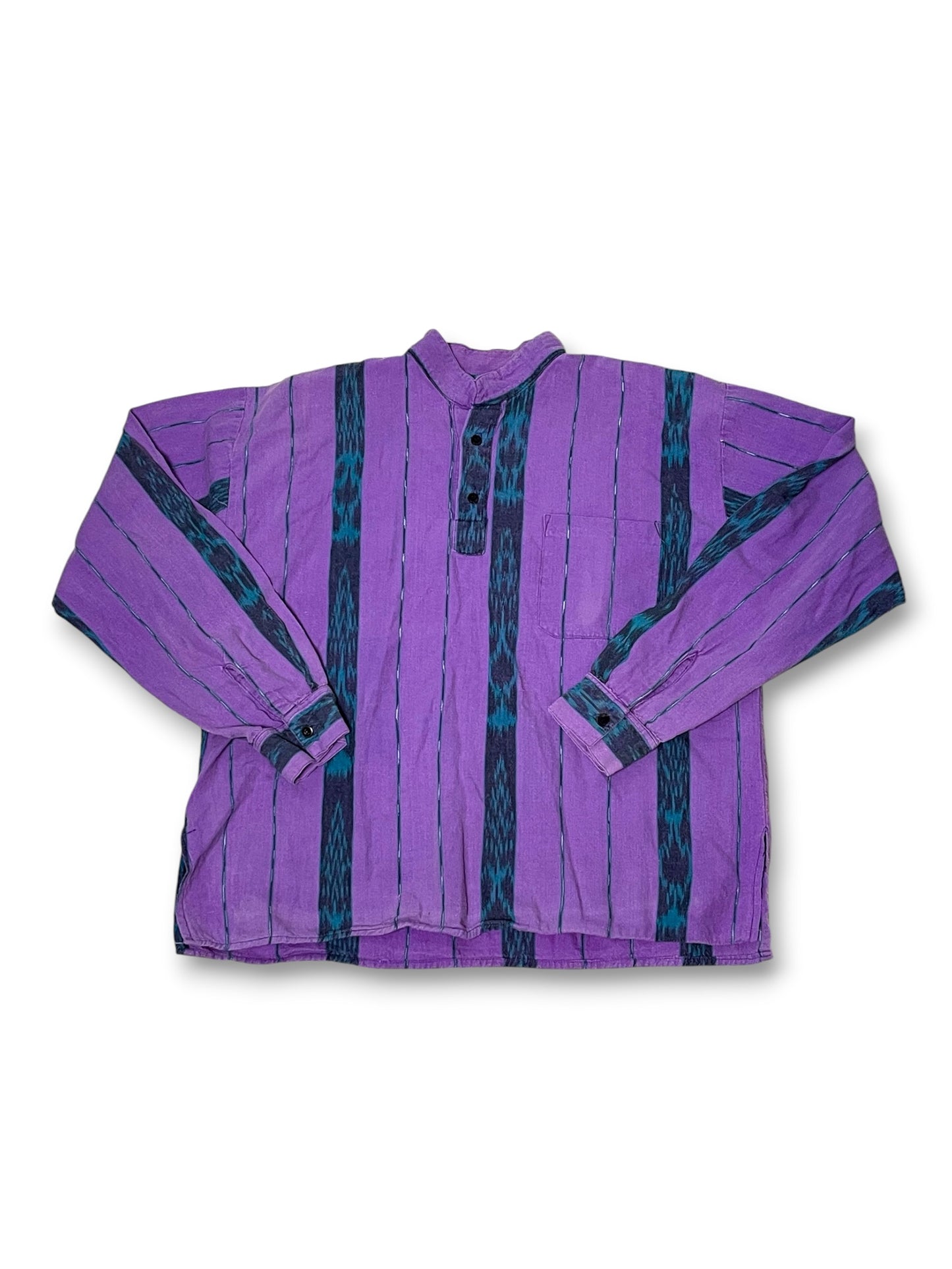 90’s/Y2K Purple Southwestern Print Shirt (L)