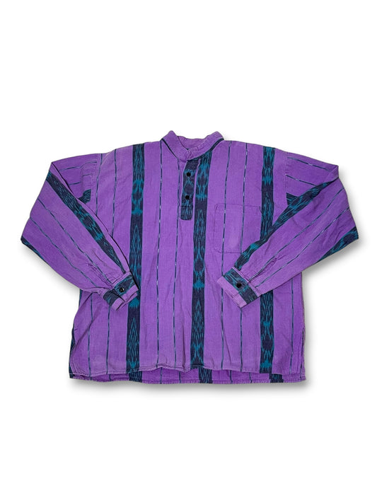 90’s/Y2K Purple Southwestern Print Shirt (L)