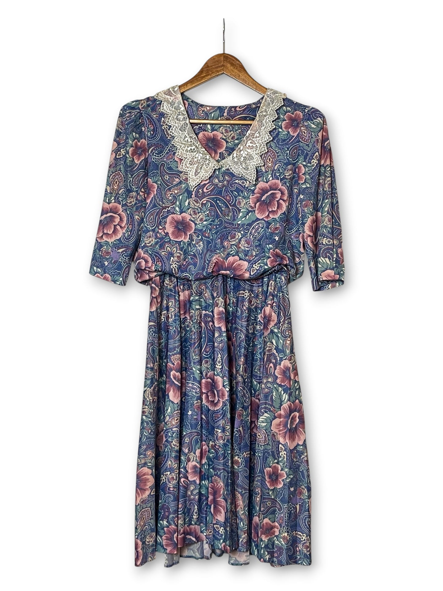 80’s Retro Pastel Midi Dress (M/L)