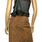 80’s/90’s Leopard Print Leather Skirt (S/M)