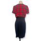 90’s Tartan Plaid Pencil Dress (XS/S)