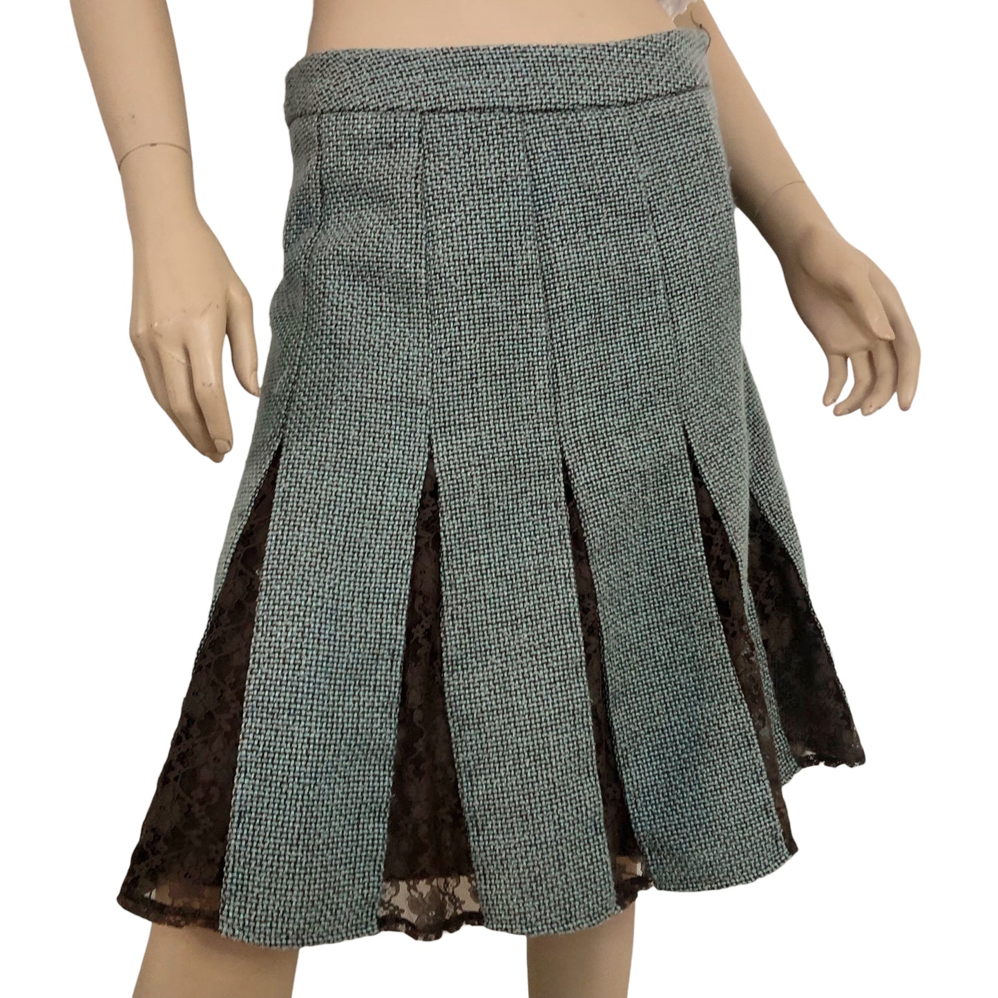 Y2K Worthington Knit Pleated Mini Skirt (M)