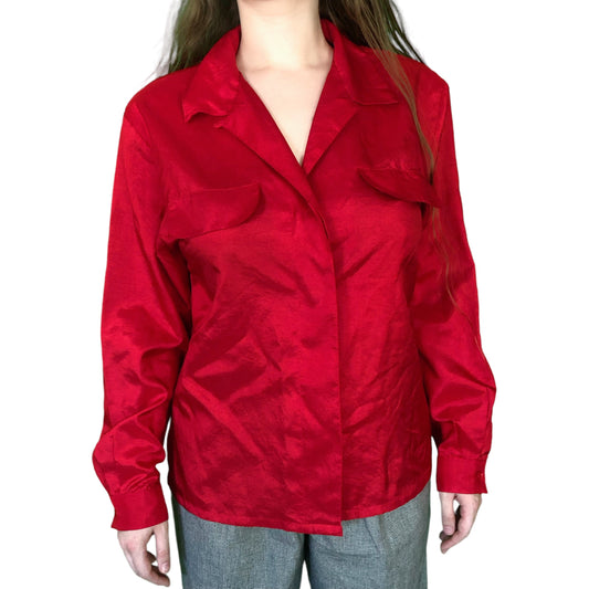 90’s Kathy Comelli for Shapely Red Blouse (L)