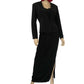 90's Bob Mackie Black 3-Piece Skirt Suit (M/L)