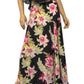 90’s/Y2K Jones New York Black Floral Print Skirt (M/L)