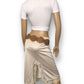 90’s/Y2K Cream Slip Skirt (M)