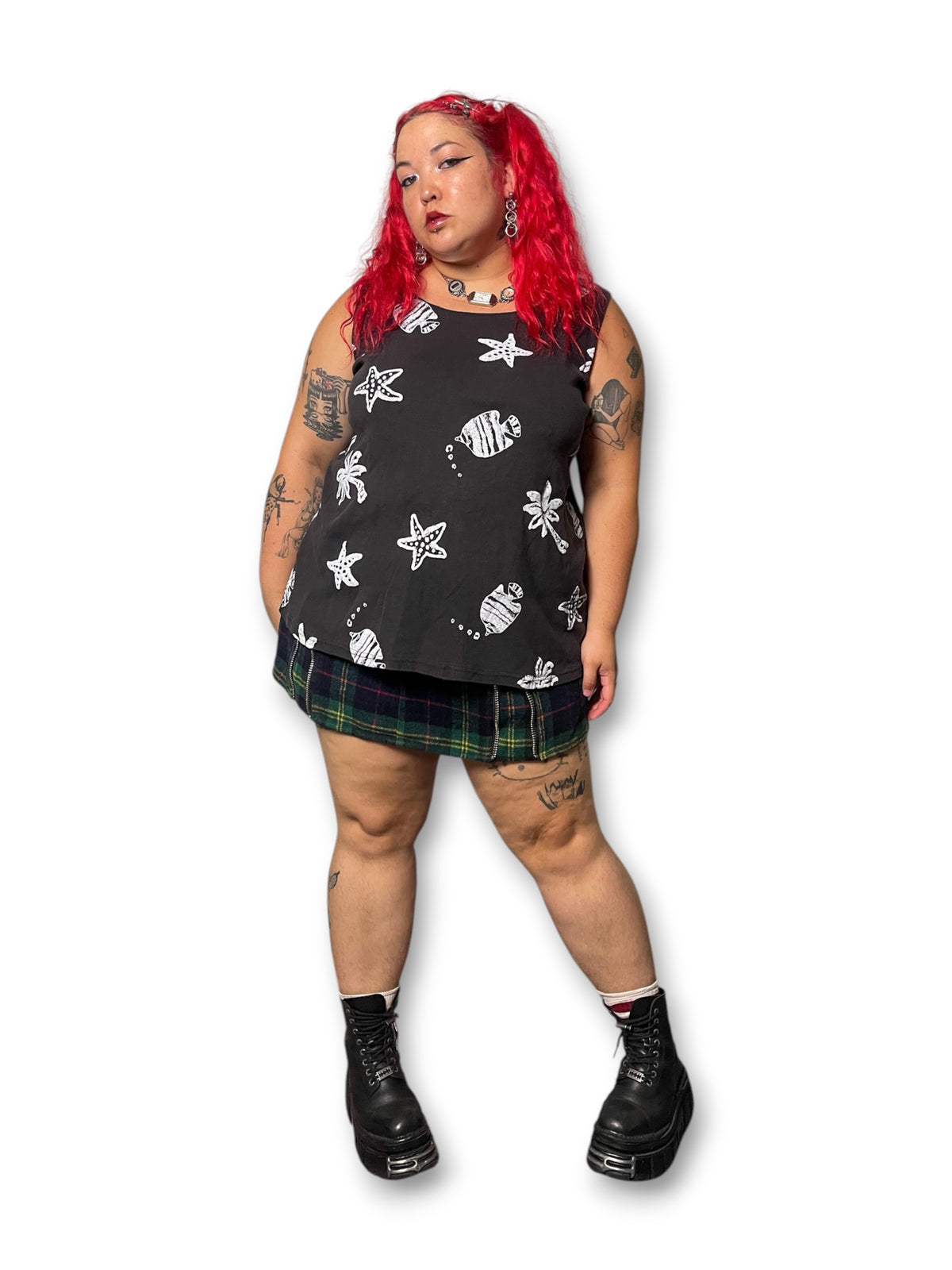 80’s/90’s Beach Print Tank Top (1X/2X)
