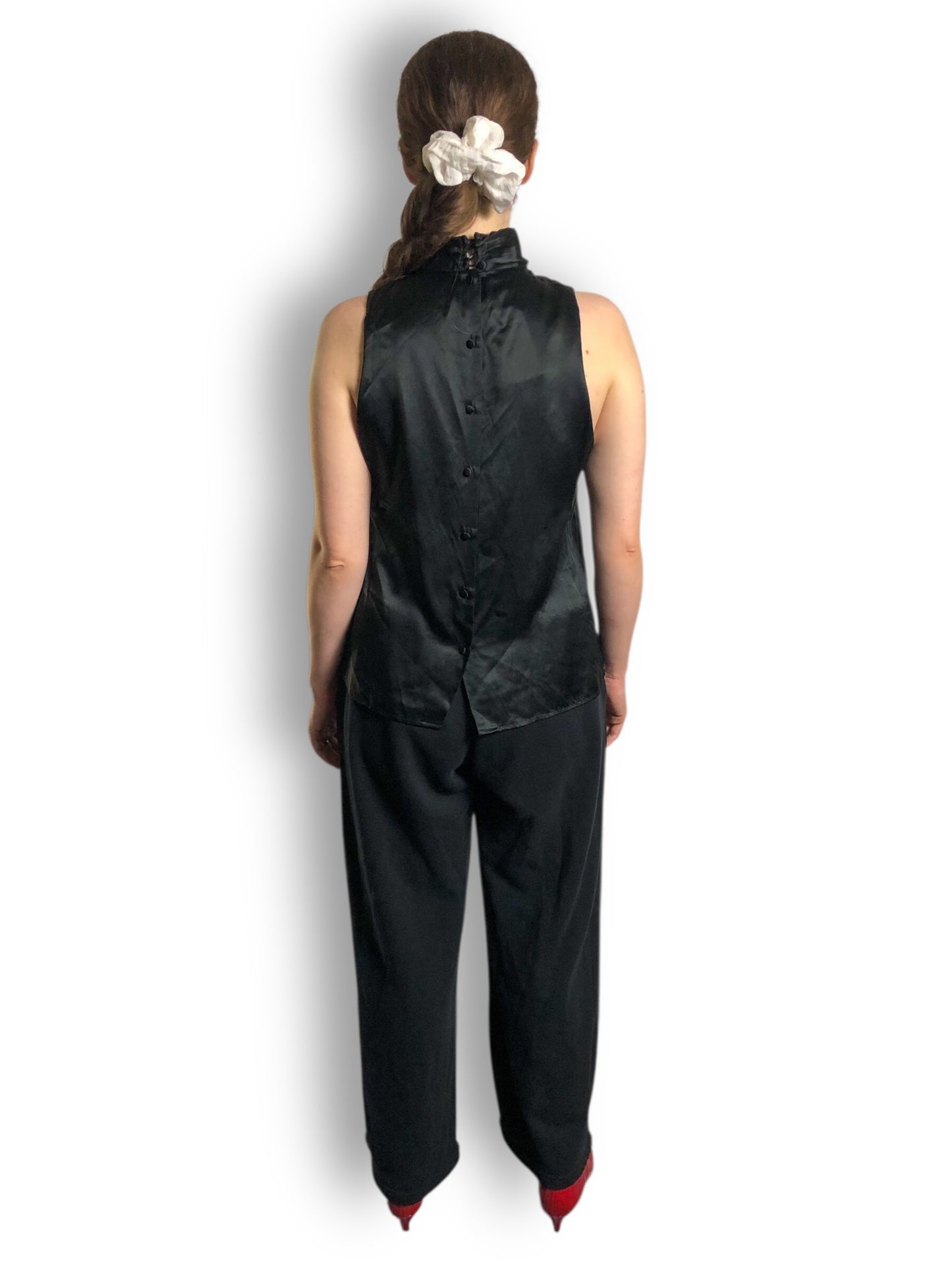 80’s Ralph Lauren Black Sleeveless Turtleneck Top (M/L)