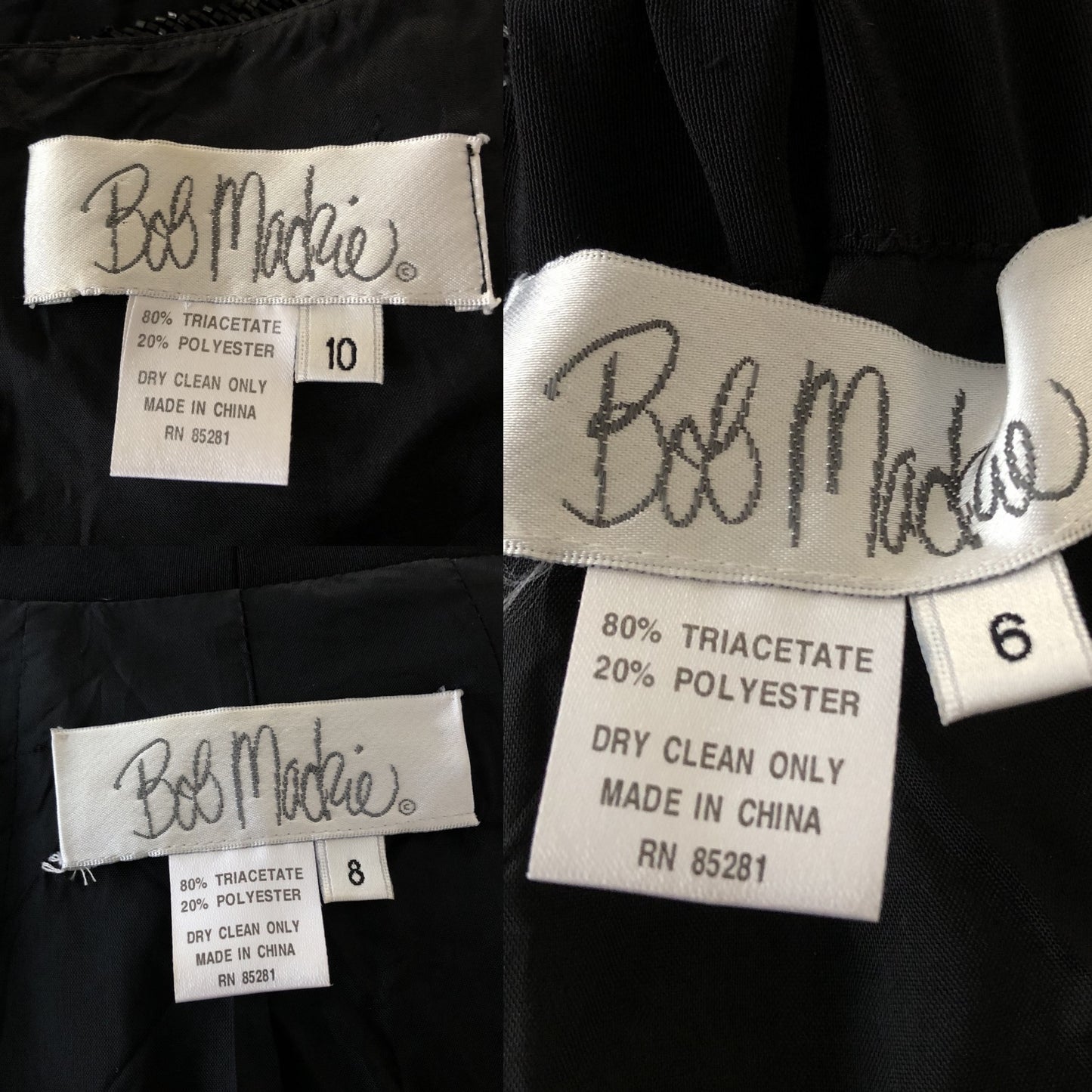 90's Bob Mackie Black 3-Piece Skirt Suit (M/L)