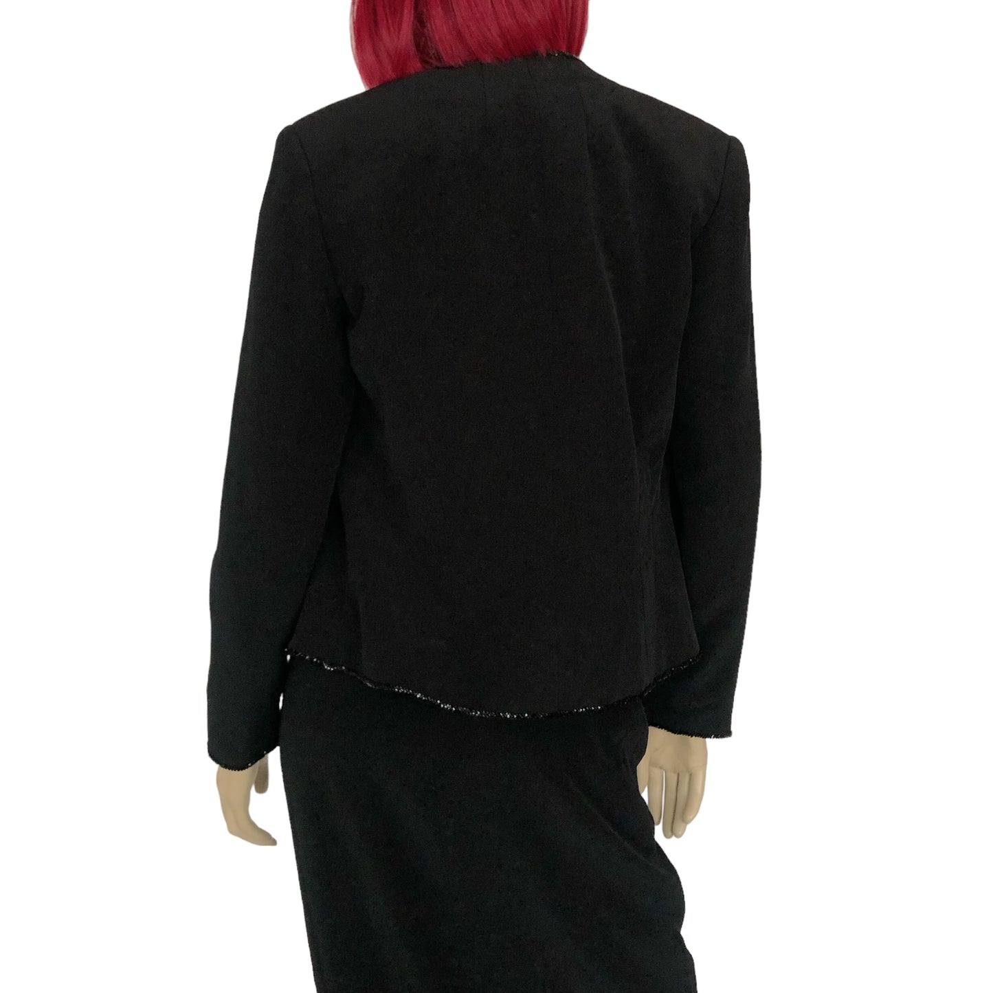 90's Bob Mackie Black 3-Piece Skirt Suit (M/L)