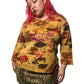 90’s/Y2K Jane Ashley Mustard Floral Print Long Sleeve Shirt (3X)