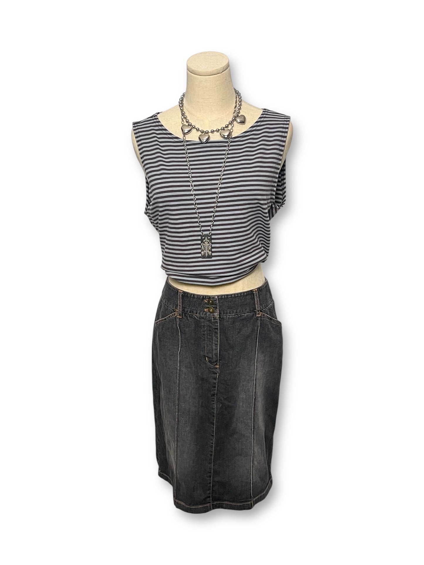 90’s/Y2K Denim Pencil Skirt (M)