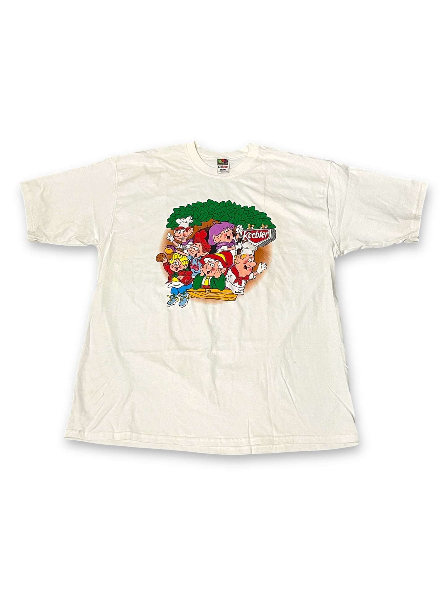 Y2K Keebler Graphic Print T-Shirt (XL)