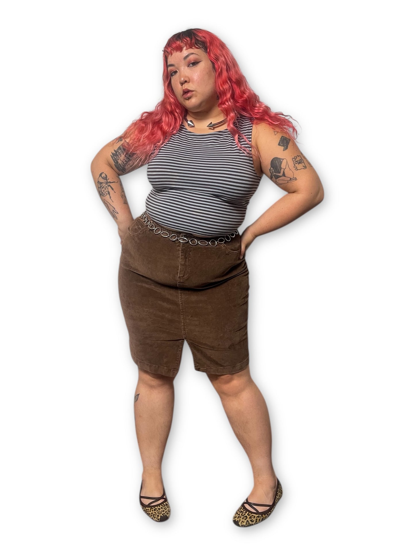 Y2K/Modern Brown Corduroy Skirt (XL)