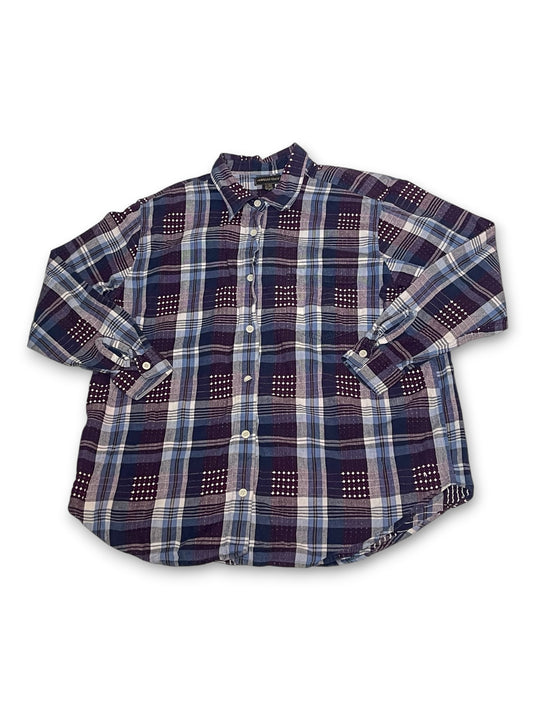 90’s Plaid Button Down Shirt (XL/1X)