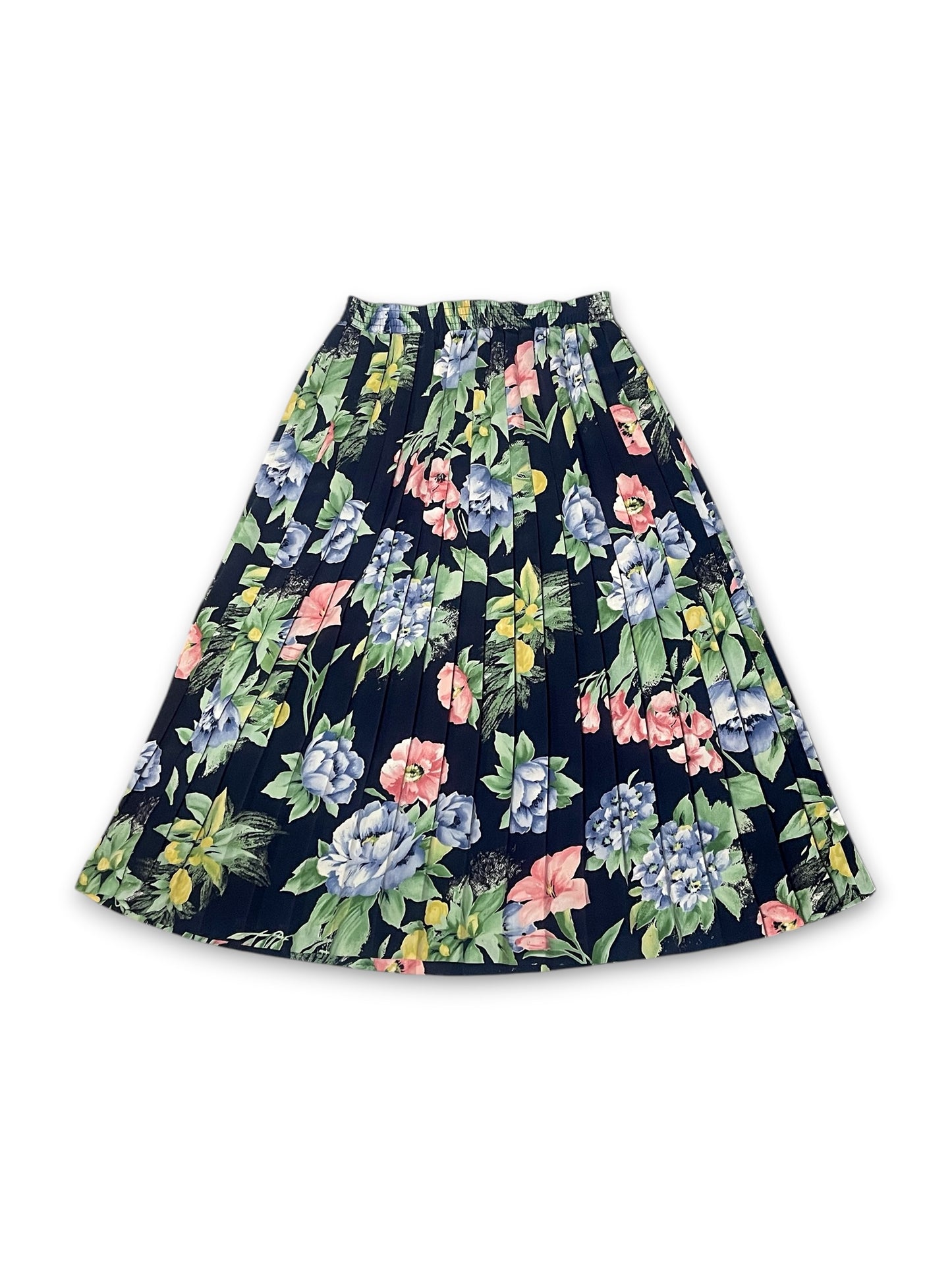 Y2K Retro Floral Pleated Skirt (M/L)