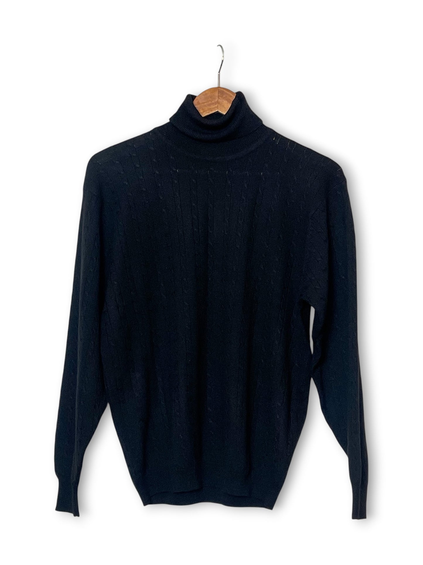 90’s Black Turtleneck Sweater (L/XL)