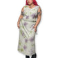 Y2K Maggie McNaughton Leaf Print Maxi Dress (2X/3X)