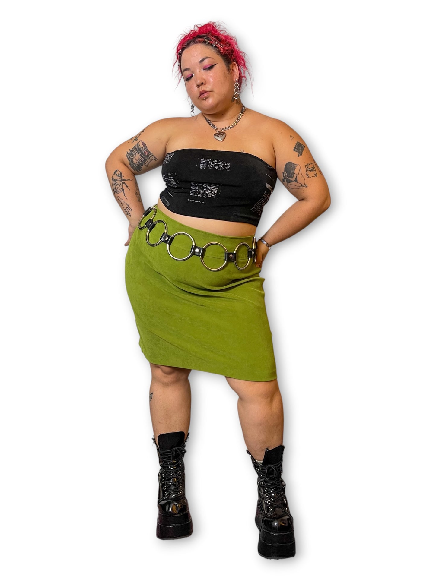 Y2K Lime Green Skirt (2X/3X)