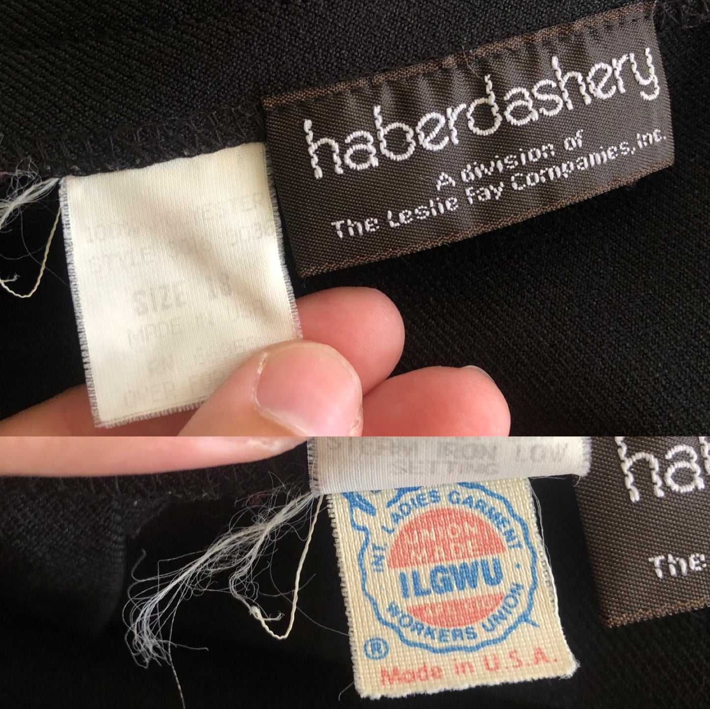 70’s/80’s Haberdashery by Leslie Fay Black Pencil Skirt (XL)