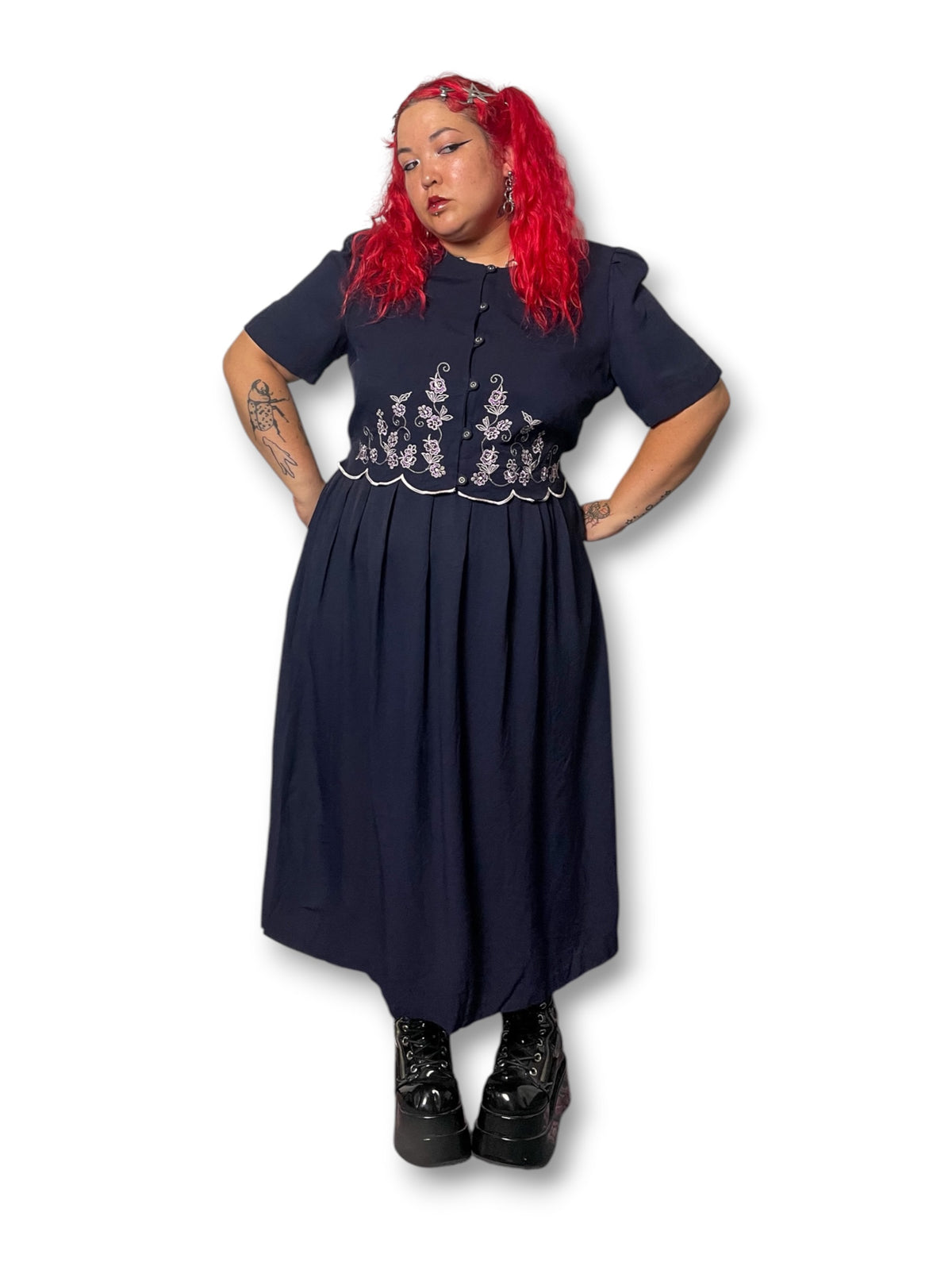 80’s/90’s Cottage Grunge Maxi Dress (2X/3X)