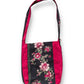 Black and Red Floral Print Tote Bag