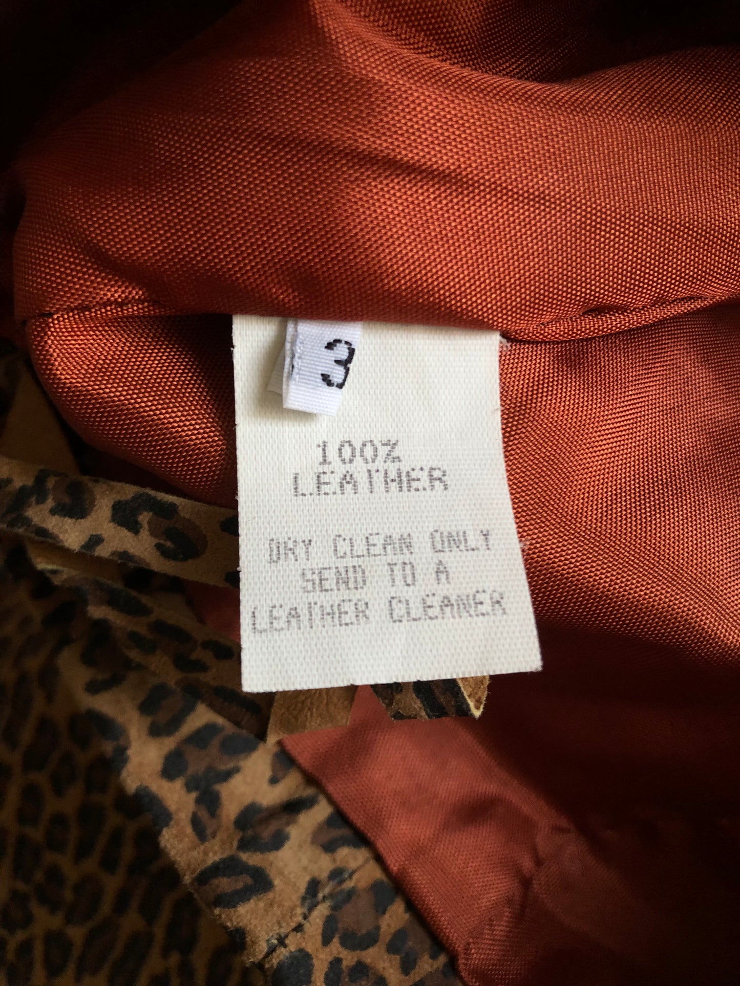 80’s/90’s Leopard Print Leather Skirt (S/M)