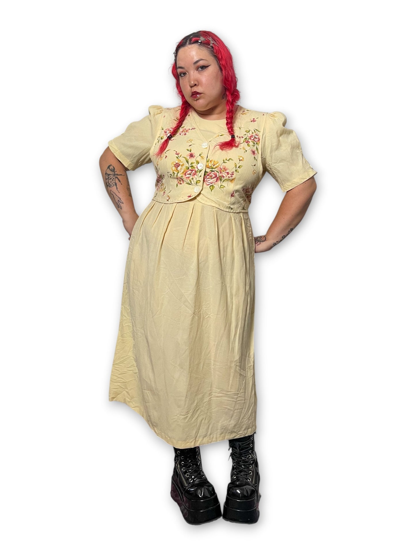 Y2K Prairie Cottage Maxi Dress (1X)