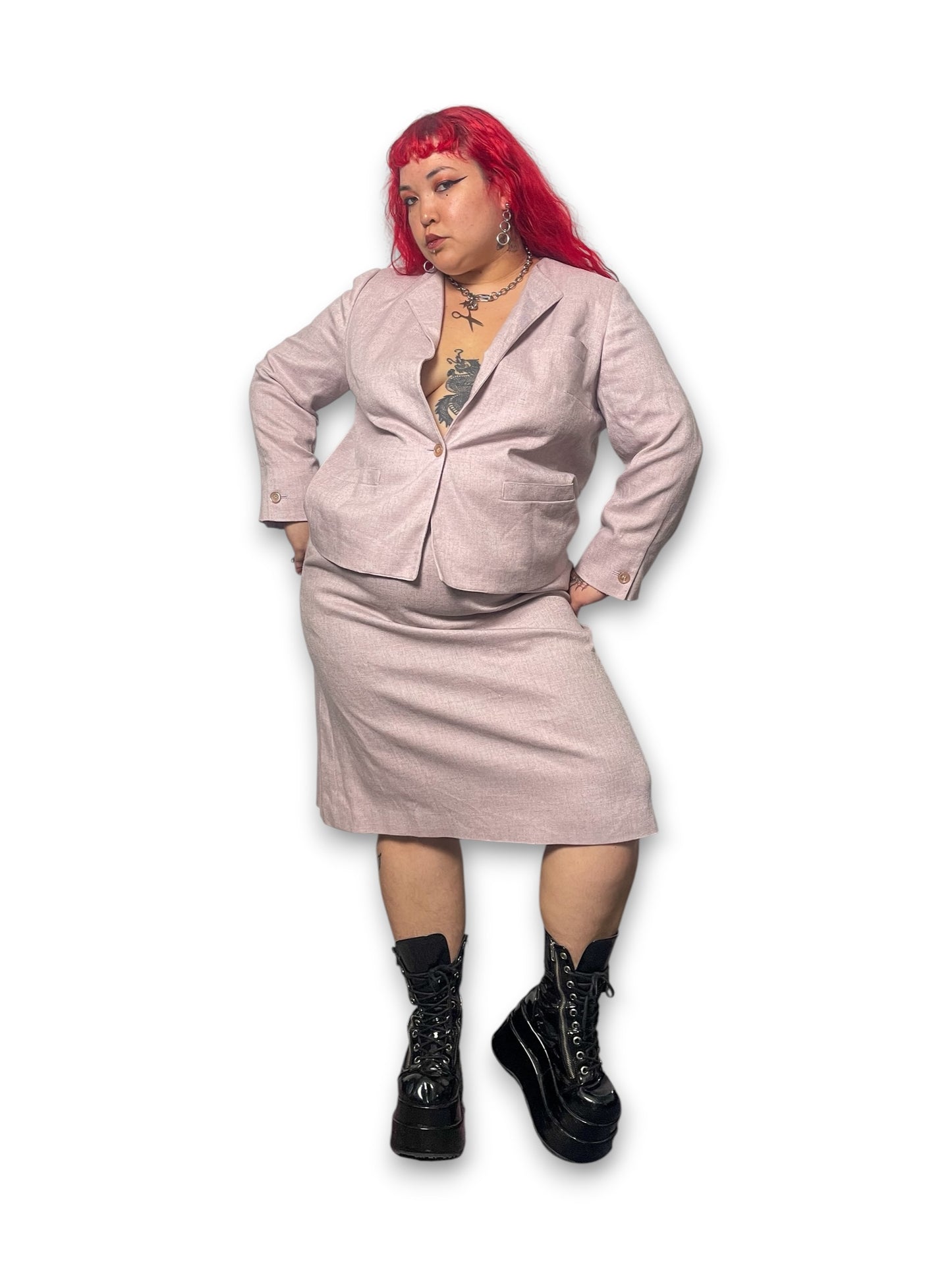 80’s Retro Pastel Skirt Suit (2X)