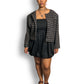 80’s Basson Black and White Plaid Knit Blazer (XL/2X)