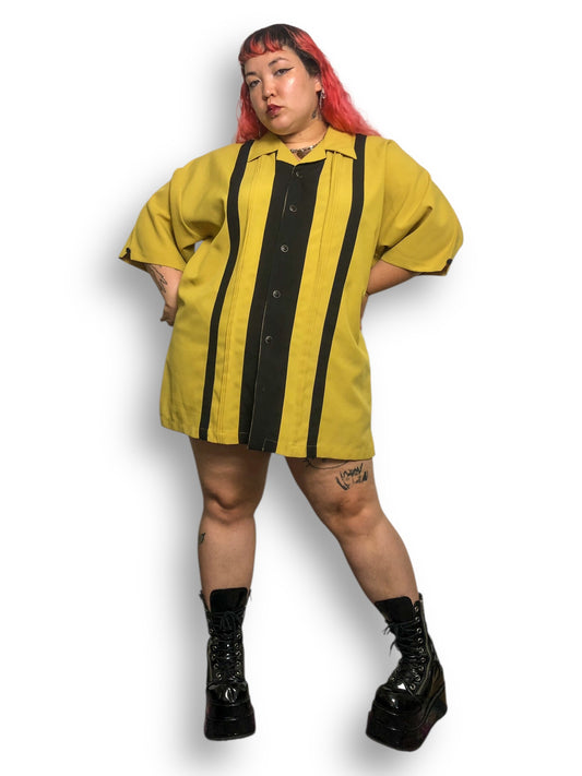 80’s Pulse Lime Green Retro Bowling Shirt (3X)