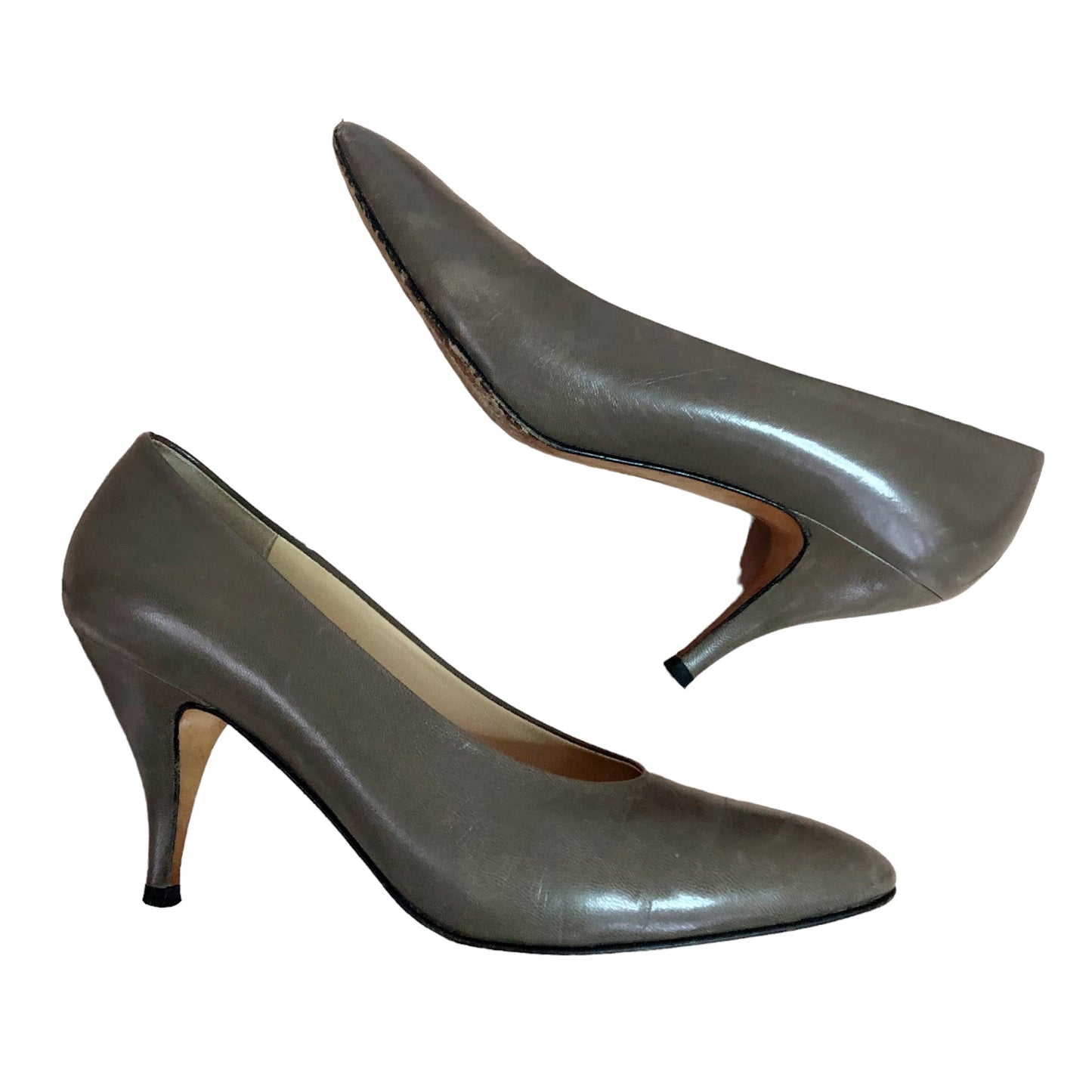 80’s Calvin Klein Brown Gray Pumps (8)